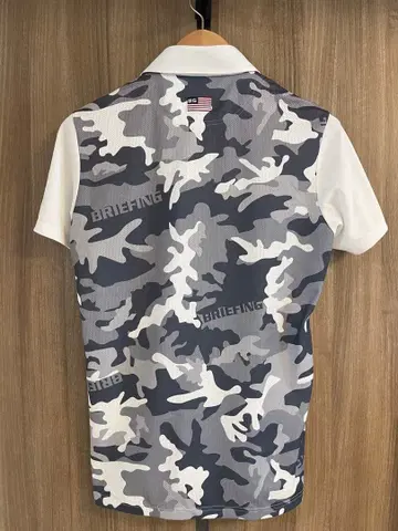 BRIEFING 카모 패턴 피케 셔츠 M 사이즈 브리핑 카모플라주