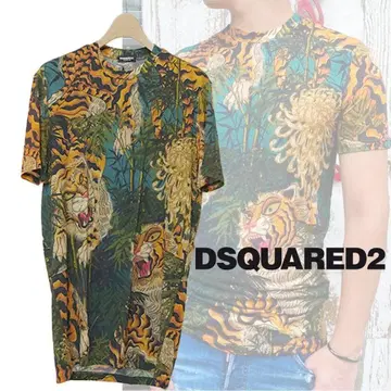 이탈리아제 디스퀘어드 DSQUARED2 타이거 프린트T셔츠 M