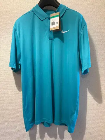 Nike 택 포함 새상품 터콰이즈 블루 남성용 골프 셔츠 XL