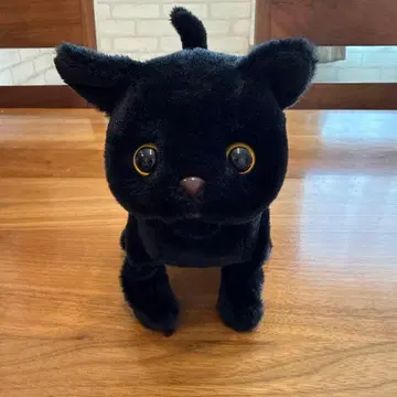 검은 고양이 봉제 인형 전동 반려동물