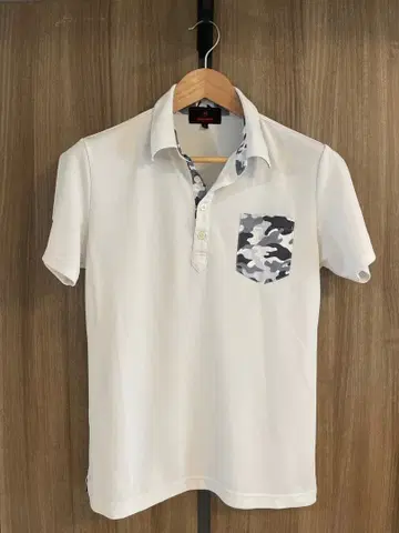 화이트 피케 셔츠 카모플라쥬 포켓 브리핑 BRIEFING