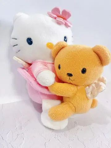 레어 헬로키티 엔젤 키티 타이니참 봉제 인형 1999년