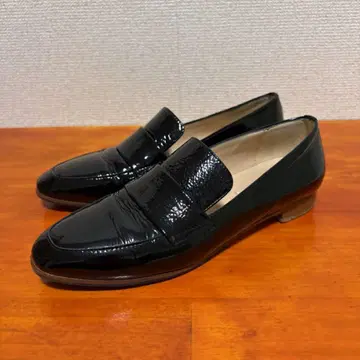 파비오 루스코니 에나멜 로퍼 22.5cm 35 블랙