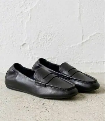 EMU Australia Kirra 블랙 가죽 로퍼