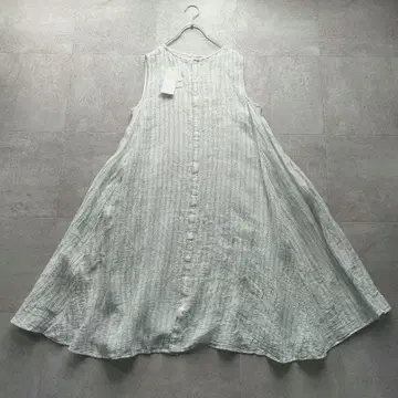 미사용 네스트로브 2way 린넨 스트라이프 원피스 F A라인