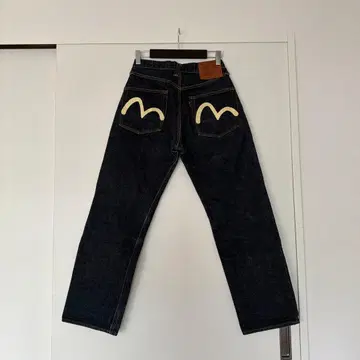 에비수 청바지 스트레이트 데님 다크 블루 일본제