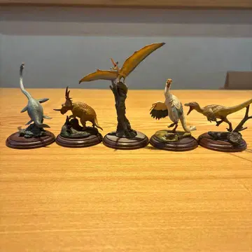 공룡 피규어 생물대도감 공룡 가챠가챠 5체 세트