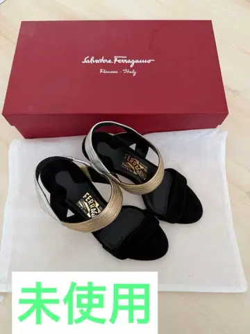 페라가모 하이힐 펌프스 샌들 블랙/골드/실버