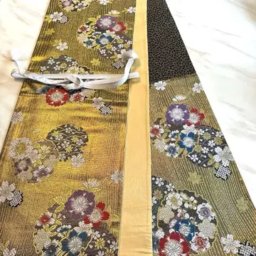 성인식 후리소데용 육통 후쿠로 오비 436cm 심 없음 허리띠 세트