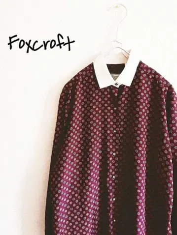 D220046 Foxcroft 올 패턴 레트로 긴팔 셔츠
