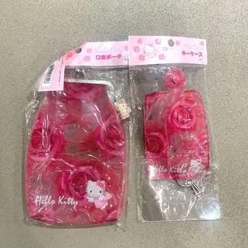 엔젤 키티 장미 장미 패스 케이스 가마구치 파우치 산리오