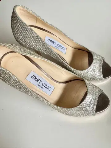 지미추 골드 오픈토 펌프스 34.5