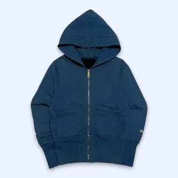 에비수 EVISU 풀 집업 후드 맨투맨 34 멜란지 네이비 새상품급