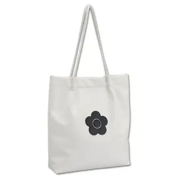 MARY QUANT 화이트 플라워 모티브 토트백