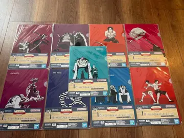 제일복권 원피스 흰 수염 해적단 I상 클리어 파일 & 스티커 세트 9매