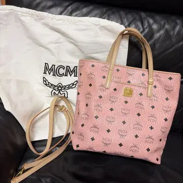 MCM 토트백 숄더 2way 핑크