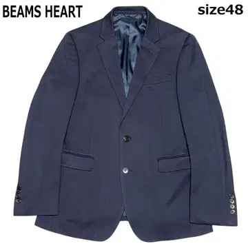 BEAMS 테일러드 자켓 48 L 네이비 블레이저 네이비 빔즈하트