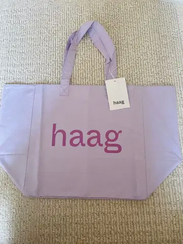 [미사용 새상품] 한국 haag 로고 에코백 토트백