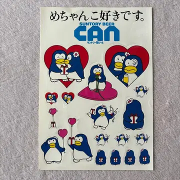 SUNTORY 펭귄 스티커 마츠다 세이코 쇼와 레트로