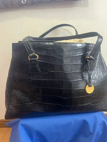 블랙 크로커다일풍 토트백 SONIA RYKIEL (소니아 리키엘)