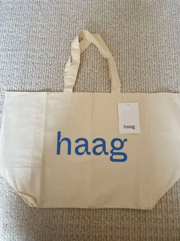 미사용 새상품 한국 haag 로고 에코백 토트백