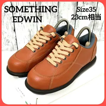 SOMETHING 가죽 플랫슈즈 워킹 카멜 23cm 새상품