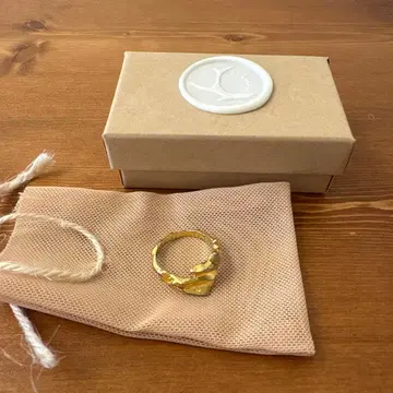 프루이 웨이브 반지 9호 골드