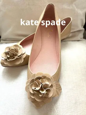 미사용 케이트 스페이드 까멜리아 플라워 펌프스 플랫슈즈 36.5