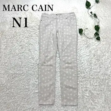 마크케인 스키니 팬츠 베이지 별 패턴 N1 코튼 97%