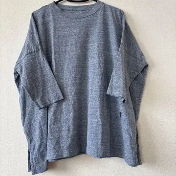 45rpm 마블 네이비 컬러 루즈핏 반팔 티셔츠