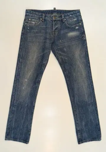 DSQUARED2 데님 팬츠 메이플 리프 자수 이탈리아제