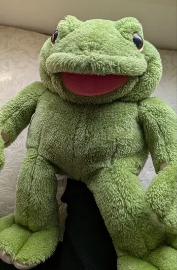 플레이 토킹 개구리 핸드 퍼펫 토이저러스 개구리 봉제 인형