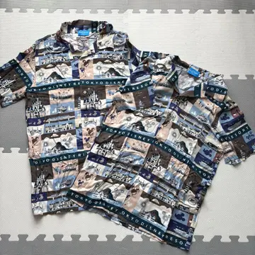 [착용 1회만] 도쿄 디즈니 리조트 알로하 셔츠 S L 세트