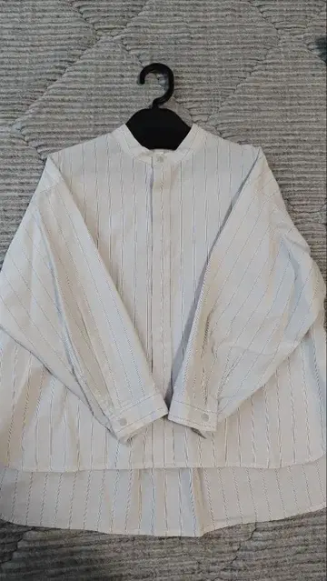 mounten 화이트 스트라이프 긴팔 셔츠 110