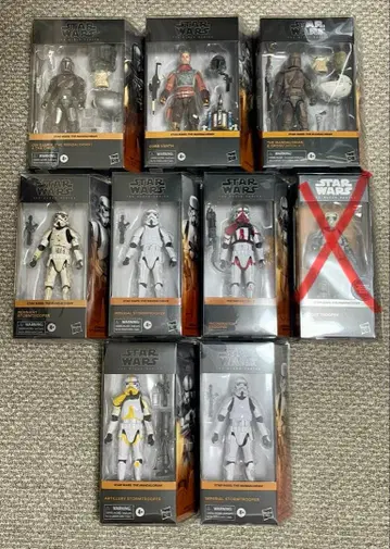 케이스 포함 8체 만달로리안 스타 워즈 스톰 트루퍼 그로구
