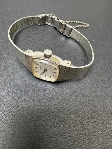 레트로 CITIZEN 4-676349 수동 와인딩 손목시계 실버 여성용