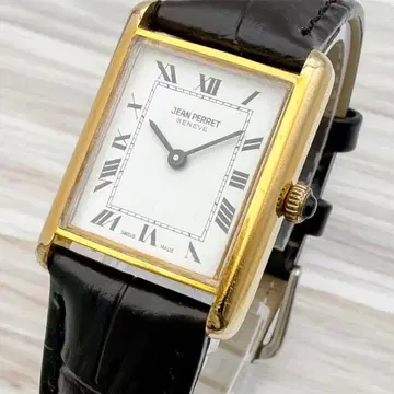 [ 레어 ] 장페레 탱크 수동 와인딩 로만 화이트 다이얼 골드 손목시계