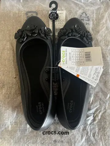 crocs 리나 플라워 플랫슈즈 W7