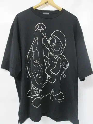 LAD MUSICIAN BIG-T 반팔 DORAEMON 블랙 일본제