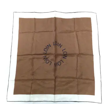 LOIN 스카프 브라운 아이보리 65 x 67