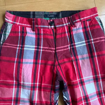 새상품급 TOMMY 체크 골프 팬츠