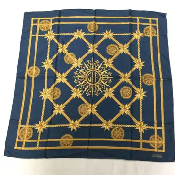 GIANFRANCO FERRE 실크 스카프 네이비