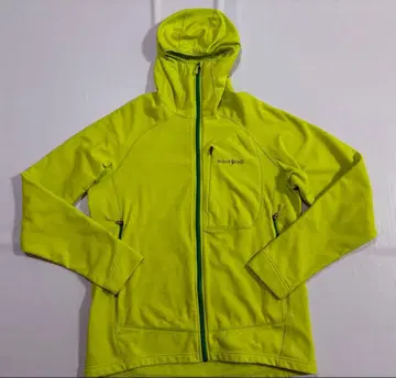 L mont-bell 몽벨 트레일 액션 후드티 옐로우 컬러 안감 플리스