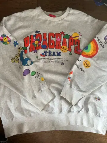 PARAGRAPE TEAM 그레이 맨투맨 L