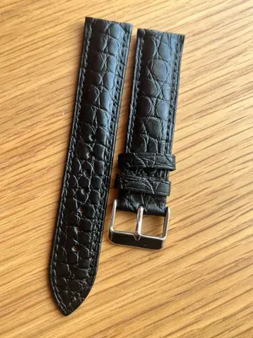 19mm 악어 가죽 벨트 블랙 남성용 손목시계용 3