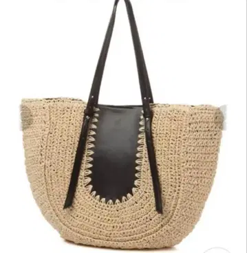 새상품 niko and - (니코앤드) 오리지널 라운드 콤비 토트백