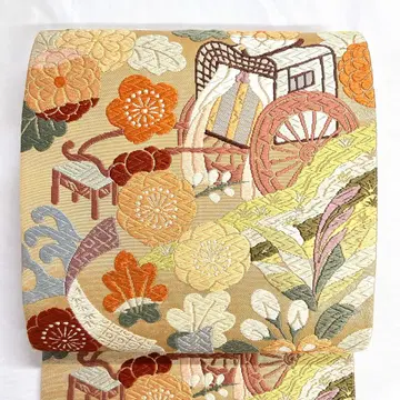 후쿠로 오비 당직 꽃 궁전차 기모노 오비 055k o