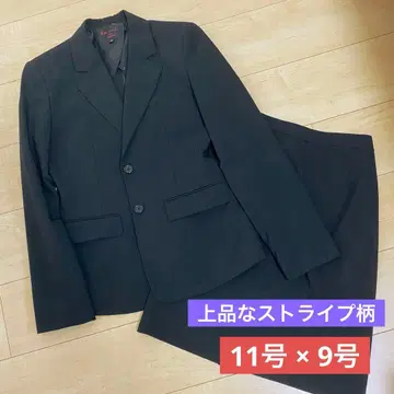 [ 11호 & 9호 ] 여성용 스커트 수트 스트라이프 셋업 블랙