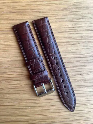 19mm 악어 가죽 벨트 다크 브라운 남성용 손목시계용 5