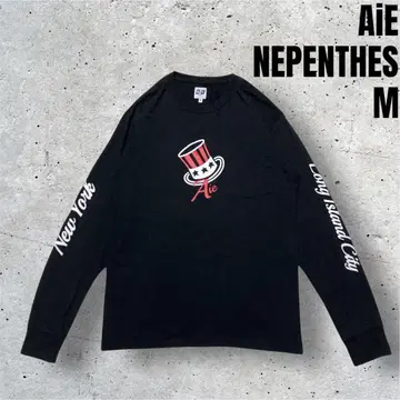 AiE 에이아이이 새상품급 L/S 티셔츠 긴팔T셔츠 블랙 롱T 네펜데스